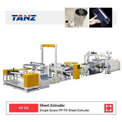 Vienas skrūves plastmasas lokšņu ekstrūderis PET PP PS ABS