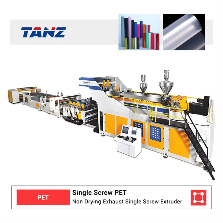 Vienas skrūves PET lokšņu ekstrūzijas ražošanas līnija